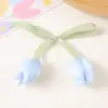 Tulipa Laço Flor Botão Flor de Tecido Flor de Tecido DIY Acessórios para Roupas Acessórios para Joias Decoração Estéreo Pequena Fresca