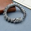 Pulsera Grande Exquisita de Pitón Dominante Estilo Chino Nuevo con Personalidad y Textura Creativas, Pulsera Gruesa Retro para Hombre de Moda