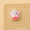 Accesorios de Resina para Manualidades de Dibujos Animados Adornos Unicornio de Verano Pegamento de Crema Pinza para el Cabello Funda de Teléfono Hebilla de Zapato Colgante de Llavero