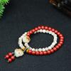 Pulseira Cinnabar da Moda para Mulheres Bodhi de Areia Imperial Natural Pulseira de Patinha de Gato Ins Areia Roxa Fofa Portátil Versátil