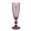 Copa de Champán Gruesa de Vidrio Vintage Estilo Europeo Copa de Vino Tinto con Relieve para el Hogar Copa Creativa de Jugo de Fruta Copa Colorida para Bebidas Frías Té con Leche