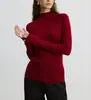 Camiseta Básica Cuello Alto/Cuello Cisne Minimalista "Colorist" Lavable de Lana Italiana Sin Costuras