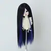 Peluca para Muñeca BJD 3 Puntos 4 Puntos 6 Puntos Flequillo Largo Cabello Largo Liso Estilo Colorido Cosplay Base sin Peinar Cubierta de Cabello