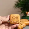 Juguete de Boj Natural para Aliviar el Estrés de Madera DIY Lindo Creativo con Forma de Emoji Adorno de Mano al por Mayor Personalizable