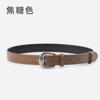 Cinto Feminino de Couro Genuíno Guangzhou Rhododendron Couro de Vaca Casual Calças Casaco Jaqueta Decorativo Simples Combina com Tudo Cinto Feminino