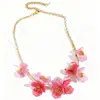Nuevo Collar Versátil de Acrílico Xinlan con Sutil Diseño Floral, Colgante Único, Cadena de Estilo Europeo y Americano, Cadena Vintage para Suéter