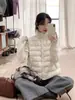Chamarra acolchada de algodón con cuello alto de punto y patchwork para mujer, estilo corto, nueva colección otoño/invierno, ligera y adecuada para figuras petite, prenda exterior de base acanalada
