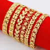 Pulsera de Hebilla Dorada Arena Vietnamita de un Solo Color por Dentro y por Fuera para Hombres y Mujeres Hebilla de Reloj que No se Desvanece Cadena de Tanque con Forma de Corazón Latón Chapado con Oro Real