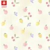Tela de Gasa Doble de Algodón Estampada Fruta Fresca Fresa Ropa de Mujer Vestido de Niña Pijama Tela en stock
