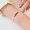 Pulsera de cristal rosa fresa ultrafina de 2 mm para mujer, diseño apilado ultrafino, pulsera de temperamento nicho, pulsera exquisita
