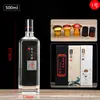 Paquetes al por mayor de 0,5 kg de Botellas de Vidrio, Botellas para Licores, Botellas de Vino Vacías Transparentes Selladas de 500 ml, Botellas de Vino de Cocina Blanco Cristalino, Botellas de Vino Extranjero