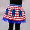 Uma Saia Tutu Feita Sob Medida para o Dia da Independência Americana para Crianças Pequenas, Saia Curta Colorida Vermelha, Branca e Azul para Meninas, Adereços de Fantasia