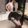 Camisa Uniforme Feminina Estilo Academia de Verão com Ajuste na Cintura Jk, Top Versátil para Estudantes Slim Fit Puro Desejo de Outono, Roupa Íntima Doce, Venda por Atacado Disponível