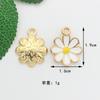 Versión coreana de flor de cerezo que gotea aceite, florecilla de cinco pétalos, colgante de aleación, accesorios para el cabello, material DIY, pulsera, collar, pendientes, accesorios de joyería