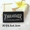 Pegatinas de tela cuadradas negras de moda con bordado de nombre, pegatinas traseras, insignia de tela bordada para computadora DIY, pegatinas de tela para ropa