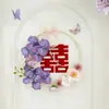Decoración de Habitación de Boda con Flores Artificiales para Puerta de Dormitorio, Adecuado para Hombres y Mujeres, Arreglo de Flores Artificiales para Colgar en la Puerta