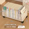 Estantería con asa, estante de almacenamiento de pie para estudiantes de preparatoria para colocar libros y mochilas, caja de almacenamiento móvil al lado del escritorio, artículos para dormitorio