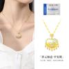 Colar Corrente Prata Esterlina S925 Tendência Nacional Novo Estilo Chinês Jade Hetian Trava de Segurança para Mulheres Outono e Inverno Corrente Clavícula Pingente Palácio Joias