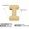 Collar Colgante Misterioso y Lujoso con Circonitas Incrustadas y 26 Letras Inglesas, Acero Inoxidable Chapado en Oro de 18k, Collar de Joyería para Mujer