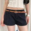 Cinturón Retro Marrón de Gama Alta con Hebilla Redonda Sencilla para Mujer, Nuevo Cinturón Decorativo para el Trabajo, Combinado con Shorts de Mezclilla, Accesorio de Moda