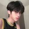 Peruca masculina curta completa, estilo coreano, cabelo cacheado estiloso, peruca realista fofa em camadas