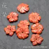 Colgante de Flor de Jade Rojo con Agujero para Pulsera, Collar, Pendiente y Broche DIY