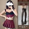 Nueva lencería sexy, uniforme de estudiante con pasión sexy, falda plisada tentación, puro deseo, juego de rol 5386