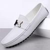Mocasines populares transfronterizos en vivo zapatos de conducción perezosos transfronterizos de talla grande zapatos casuales británicos zapatos de hombre de cuero genuino