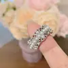 Exquisito Anillo Corona de Encaje para Mujer, Dulce, Moderno y Versátil Anillo Abierto de Perla de Imitación, Elegante Anillo para Dedo Índice