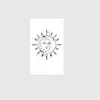 Tatuagem Adesiva Rosto de Sol e Lua Vintage Tatuagem Artística de Braço à Prova d'Água de Longa Duração com Linhas Pretas e Brancas Misteriosas de Tarô Personalizada
