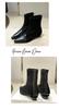 Botines de Diseño Retro Punta Fina Tacón Grueso para Mujer 2025 Nuevos Botines de Moda para Mujer Tacón Bajo Delgados