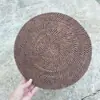 Posavasos de ratán tejido vietnamita termoaislante para taza de té, posavasos redondo para mesa, posavasos para mesa de centro de escritorio, mantel individual de ratán estilo occidental, alfombrilla termoaislante