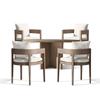 Combinación de Mesa y Silla de Ocio para Exterior Personalizada de Fábrica, Patio de Casa, Balcón Exterior, Jardín, Juego de Muebles de Mesa y Silla de Teca