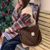 510172 Bolso Cruzado de Peluche en Forma de Corazón, Nuevo Bolso de Compras Otoño e Invierno, Bolso Cruzado de Hombro de Lona de Gran Capacidad