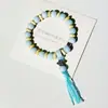 Pulsera de Cerámica Jingdezhen Nueva Pulsera de Cerámica Estilo Chino Joyería Hecha a Mano Cuerda Estilo Tíbet Puesto de Pulseras Jingdezhen