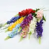 Flores de seda, flores artificiales, materiales florales para bodas, jacinto de un solo tallo, arreglo de escena para salón de bodas, arreglo floral para jardinera exterior, hierba de pez dorado