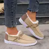 Invierno 2026 Nuevos Zapatos de Algodón con Felpa Cómodos para Mujer de Fondo Plano Talla Grande Engrosados Cálidos Botas de Nieve Slip-on Comercio Exterior