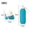 Botella de Agua Plegable Deportiva de Silicona de Grado Alimenticio Portátil Anticaídas Taza Telescópica Viaje al Aire Libre Coche Regalo Botella de Agua de Plástico