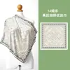 Bufanda Cuadrada de Seda de Morera Perlada de Lujo Ligero de 90 cm para Mujer Estilo Ins Elegante y Fácil de Combinar Bufanda de Seda Borde Enrollado a Mano Chal Decorativo