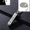 Marca de protección corporal personalizada colgante para hombre dominador retro seguro niños plata 925 collar Mantra de la Gran Compasión para hombre