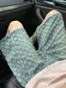 Shorts de Mezclilla Versátiles de Moda Retro Americano para Hombre, Nuevo Diseño Jacquard Sueltos Casuales Rectos de Cinco Puntos de Longitud Media