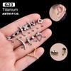 Henson - Nuevo y popular piercing de titanio G23 para dientes internos, con tornillo de circonita, para labios, uñas, hueso de oreja, joyería de moda.