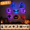 Pegatinas Decorativas de Murciélago Pequeño para Halloween Pegatinas de Araña para Pared Adornos Ambiente para Ventana de Bar Escenografía Accesorios para Fotos