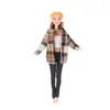 E-commerce Transfronteiriço Vestido para Boneca Barbie de 11 Polegadas 30cm Roupa Externa Pequena e Cheirosa Roupa Externa de Lã Calça de Couro Pronta para Venda