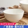 Suministro Transfronterizo Vajilla de Cerámica Blanco Puro Espesado Bol de Arroz Bol Luohan Bol de Porcelana Comercial Bol de Cerámica de Shanxi