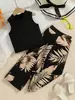 Conjunto de Moda Novo Verão 2026: Conjunto de Top Estampado Duas Peças e Calça Longa Floral do Nordeste, Exclusivo para Vendas Transfronteiriças