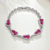 Pulsera Nueva Llegada de Calabaza Incrustada con Cristales Azul Claro Estilo Chino Nuevo Lujo Ligero Tesoro de Color Pulsera Nano de Rubí Sintético Verde