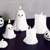 Molde de Silicona para Vela Fantasma de Halloween Molde para Vela Aromática con Forma de Fantasma 3D Molde de Yeso Hecho a Mano para Bricolaje