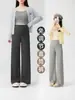 Pantalones de maternidad para primavera y otoño 2026, estilo nuevo, adecuados para usar en exteriores, no aprietan el vientre, para principios, mediados y finales del embarazo, pantalones delgados de pierna ancha para primavera y verano