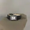 2025 de Alta Gama Angora Rojo Cuadrado Elegante Estilo Coreano Ins Nicho Caja de Acero Simple Nicho Reloj para Mujer